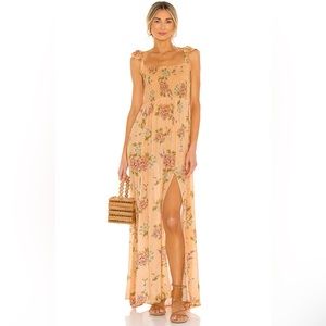 Agua Bendita Leandra Blomma Maxi Dress | Peach | Small